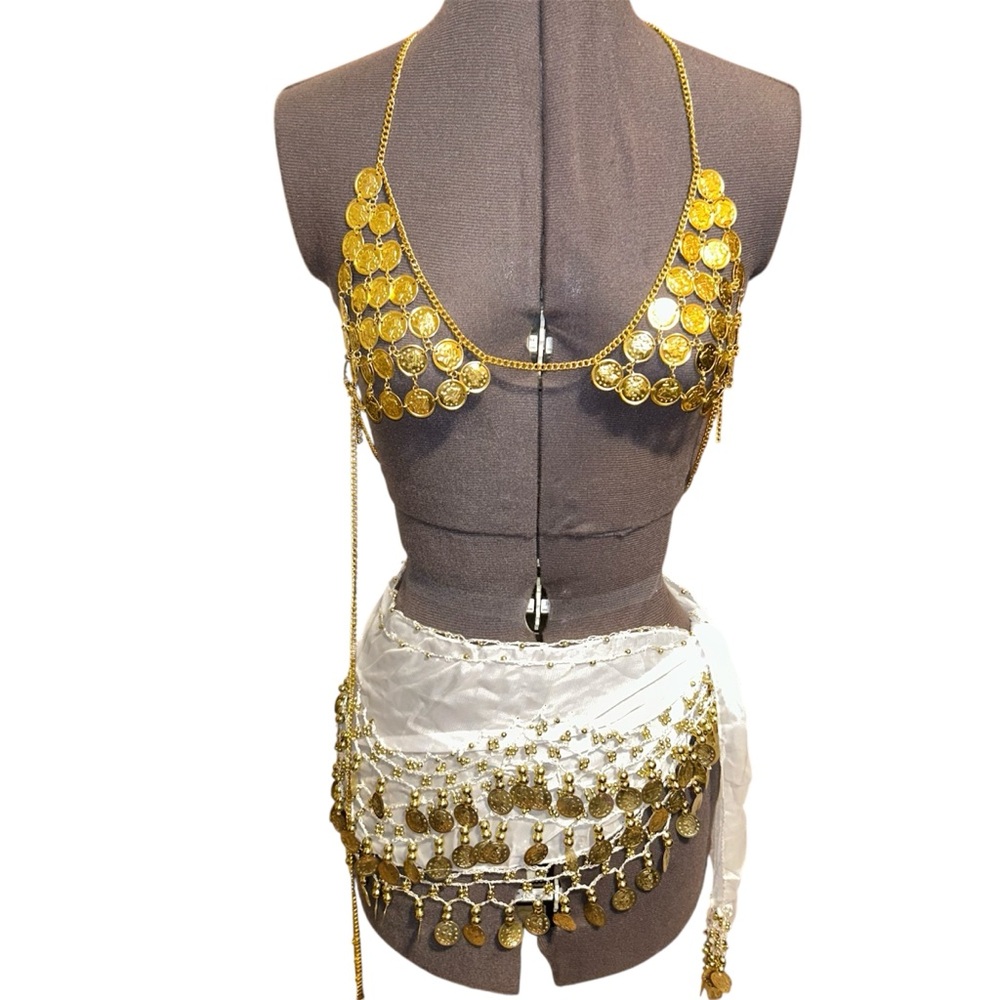 Gold Coin Belly Dance Costume